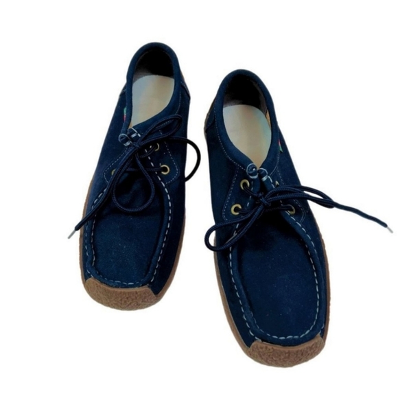Sanearda Navy Suede Moccasins - Picture 4 of 8